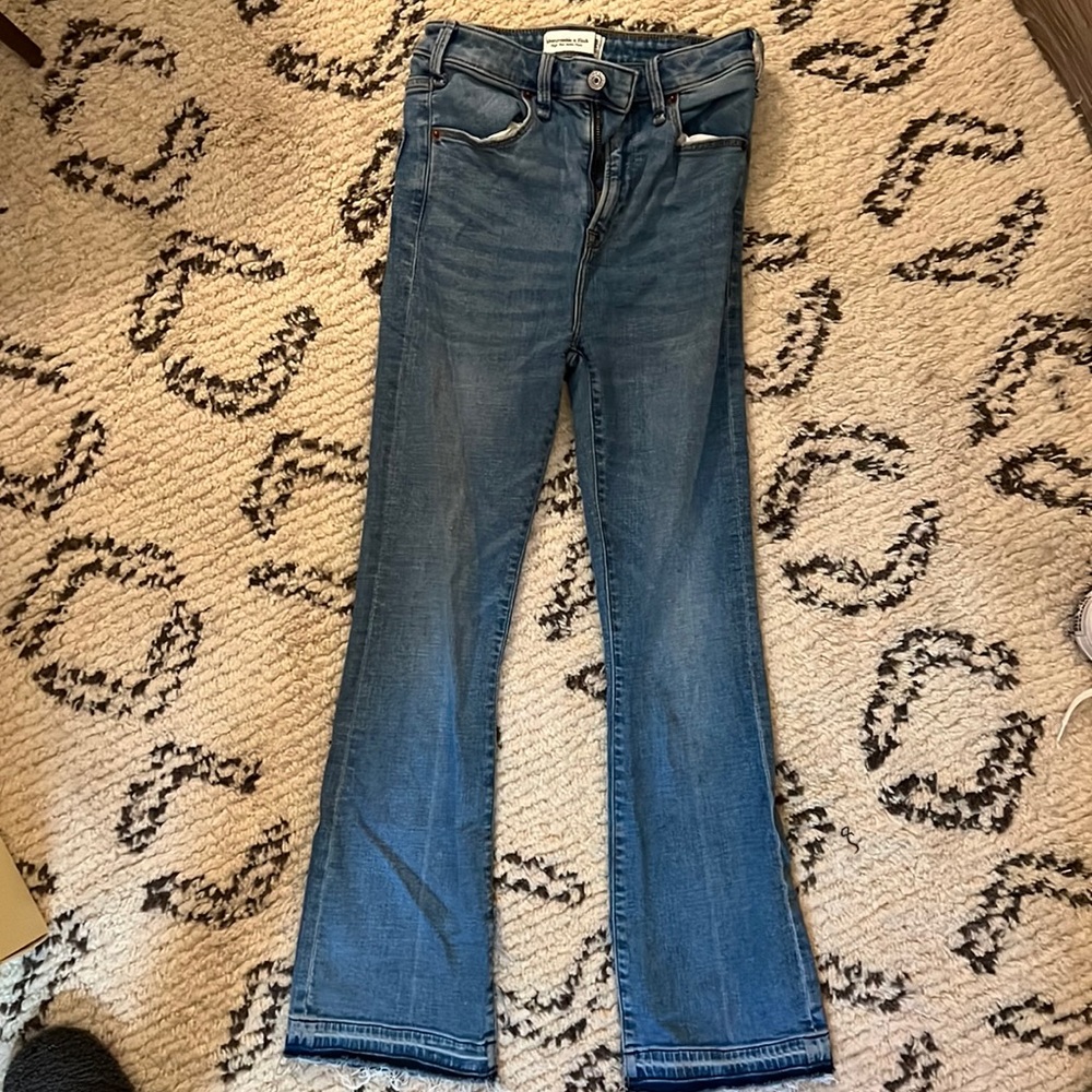 Abercrombie High Rise Ankle Flare Jean
